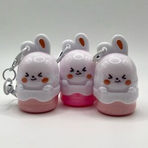 Bunny Lip Balm Keychain Set of 3